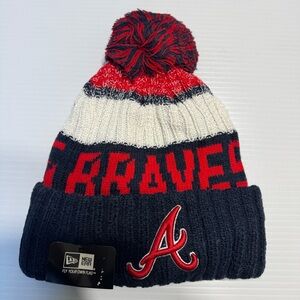 New Era Atlanta Braves Beanie Red,white and Blue